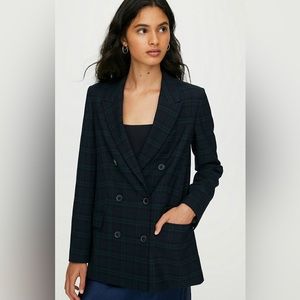 Aritzia plaid blazer